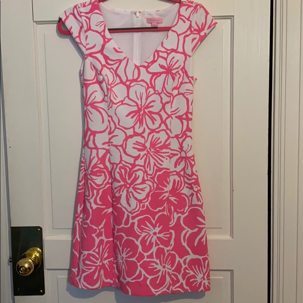 Lilly Pulitzer pink and white dress